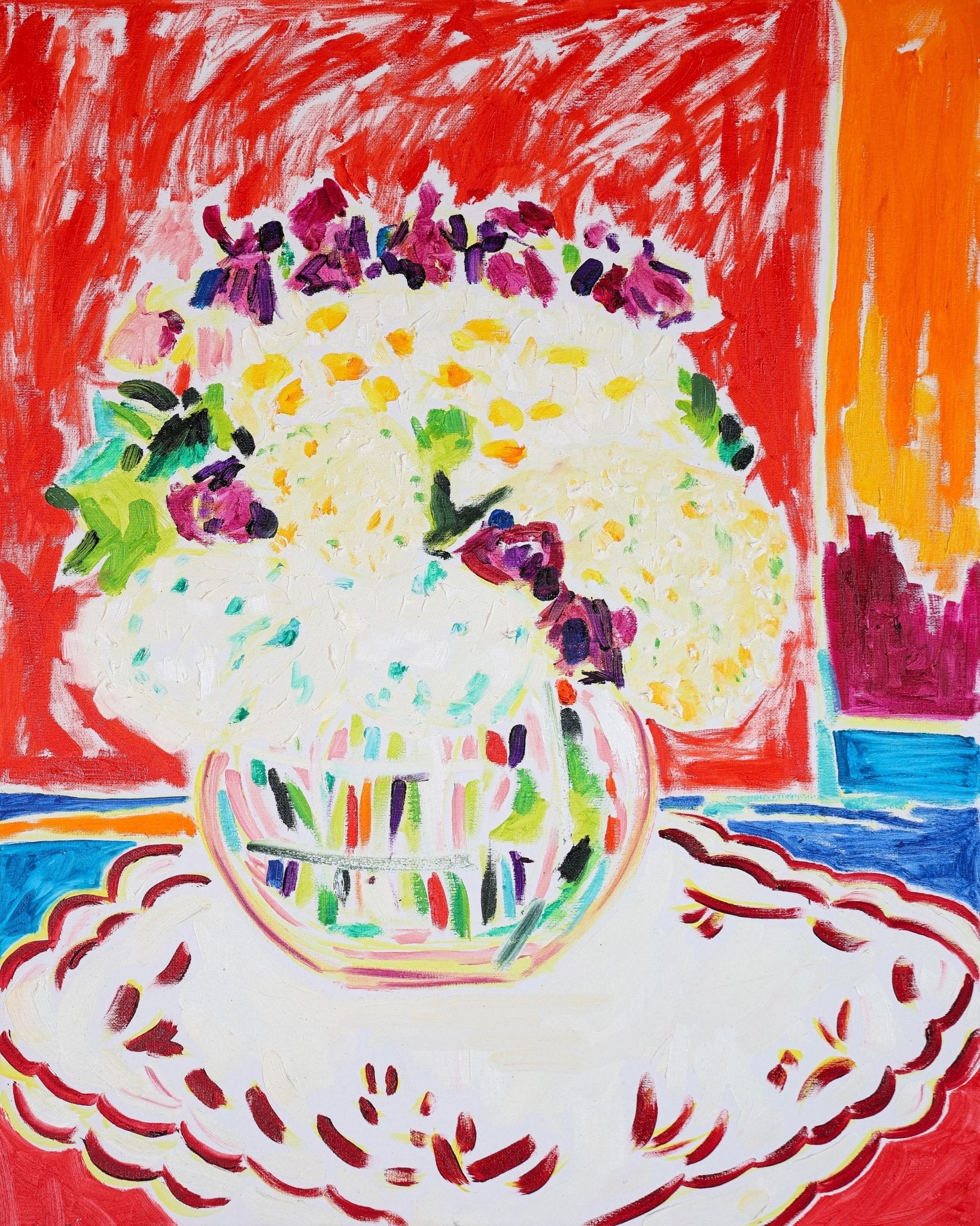 White Flowers In Vase