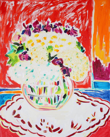 White Flowers In Vase