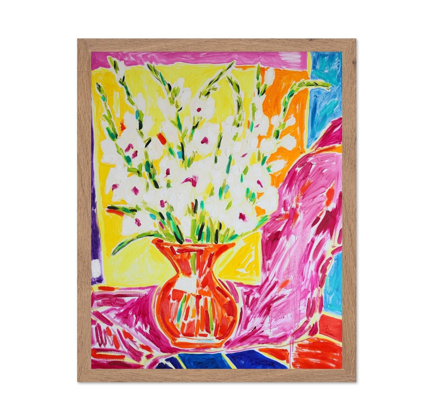 White Flowers Vase