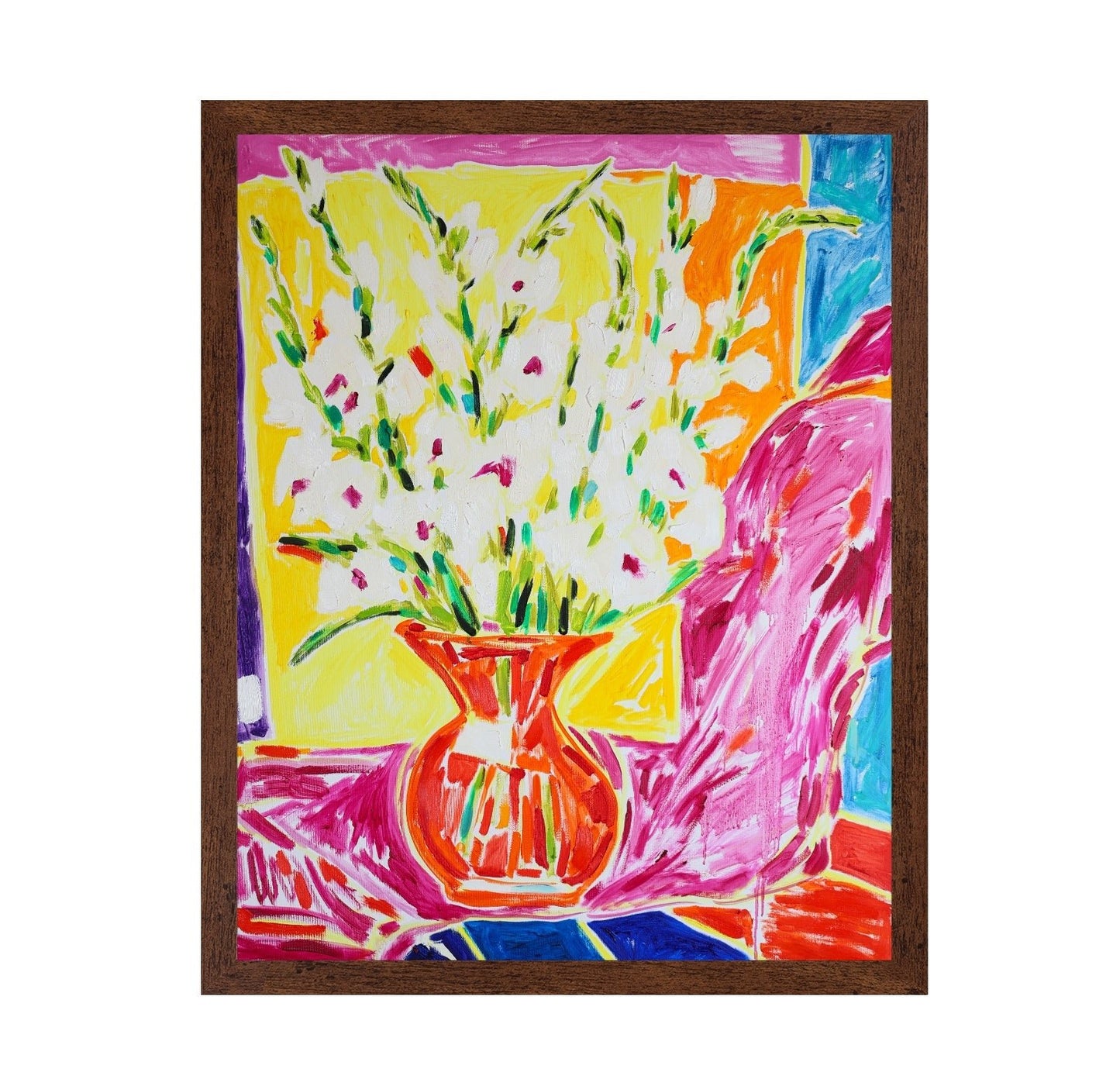 White Flowers Vase