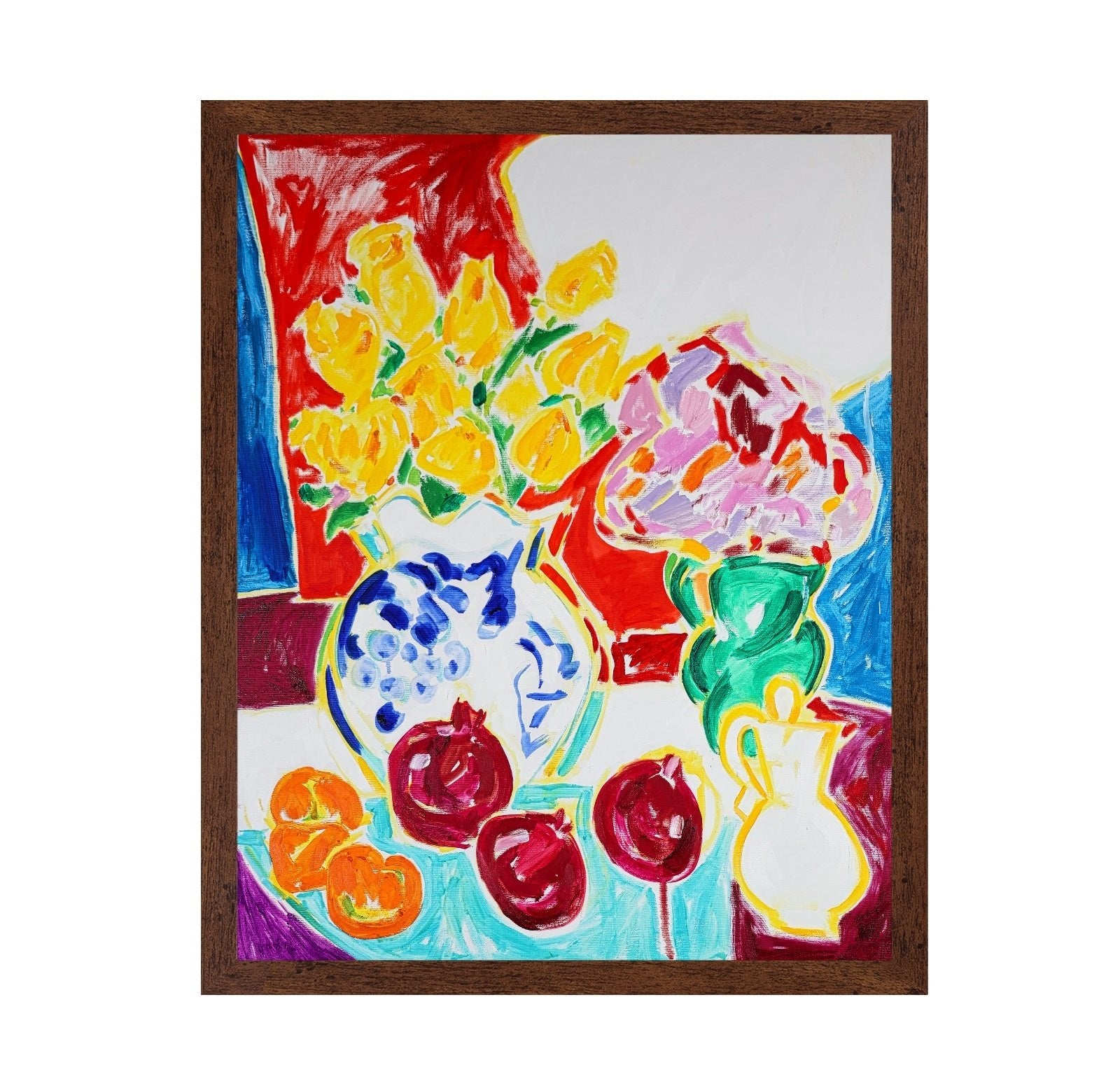 Colorful Vase With Fruits