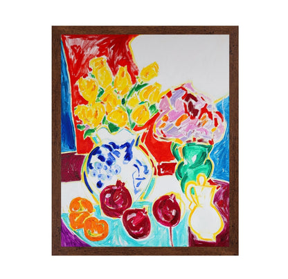 Colorful Vase With Fruits