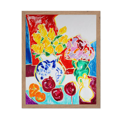 Colorful Vase With Fruits