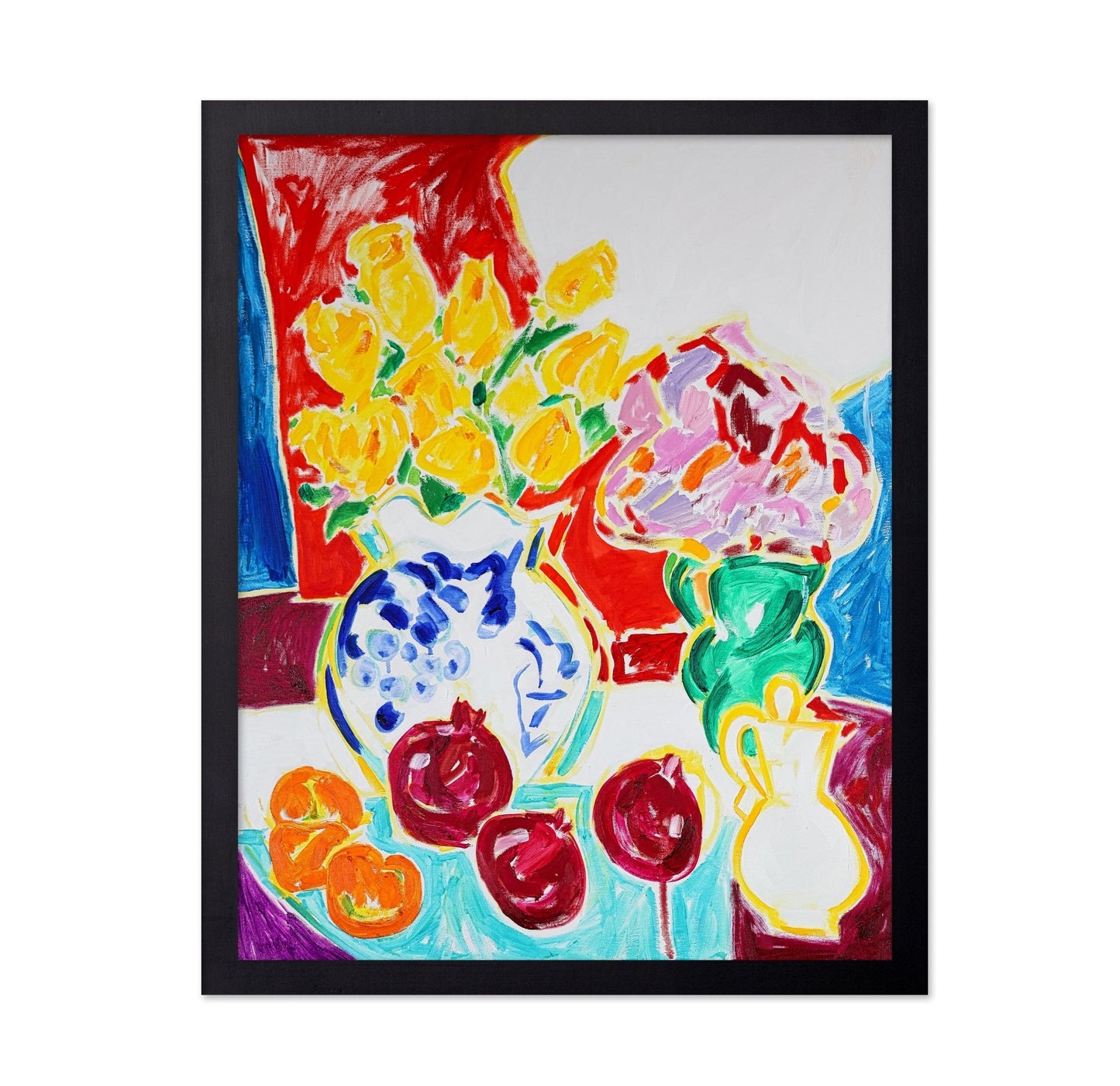 Colorful Vase With Fruits