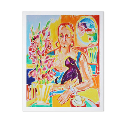 Woman With Black Cat No4