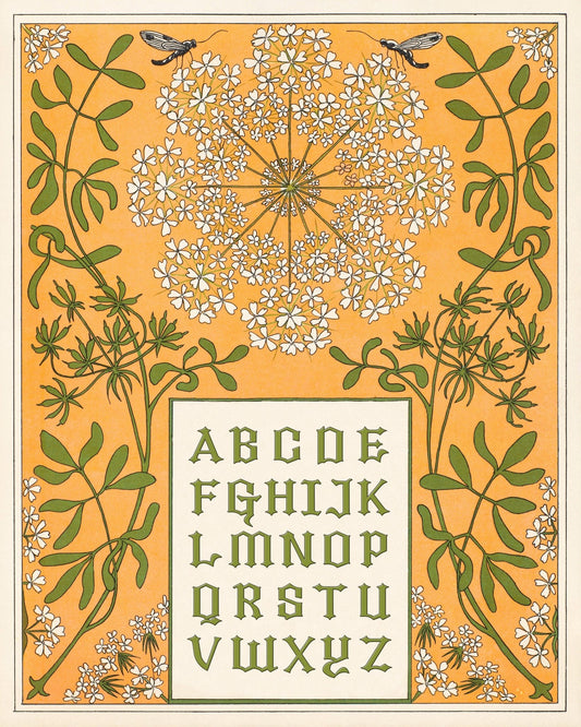 Floral Alphabet Chart