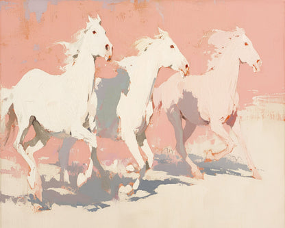White Horses Running No3