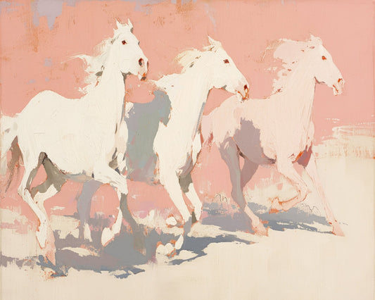 White Horses Running No3