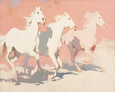 White Horses Running No3