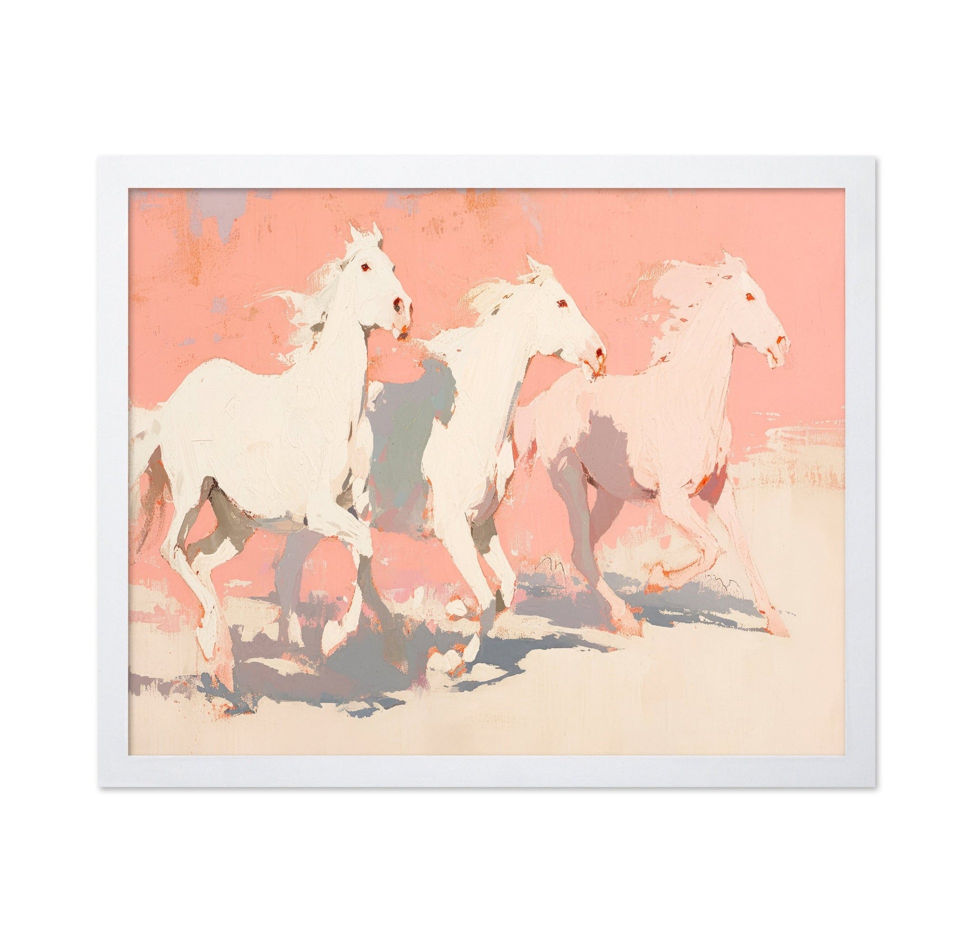 White Horses Running No3