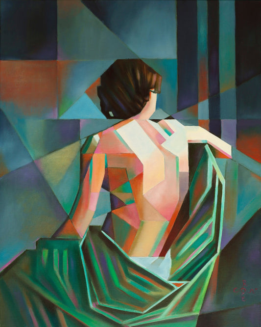 Geometric Seated Figure