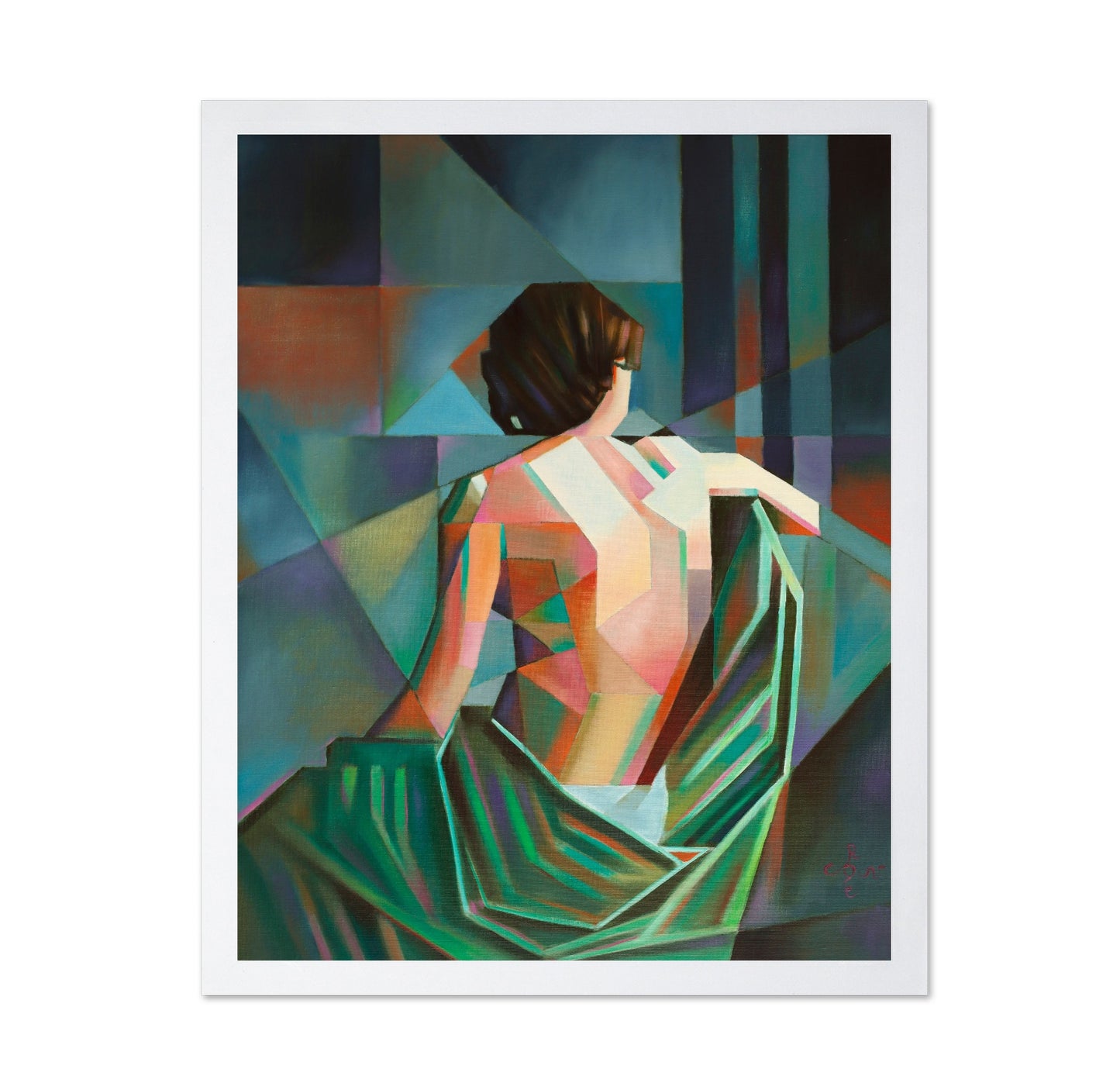 Geometric Seated Figure