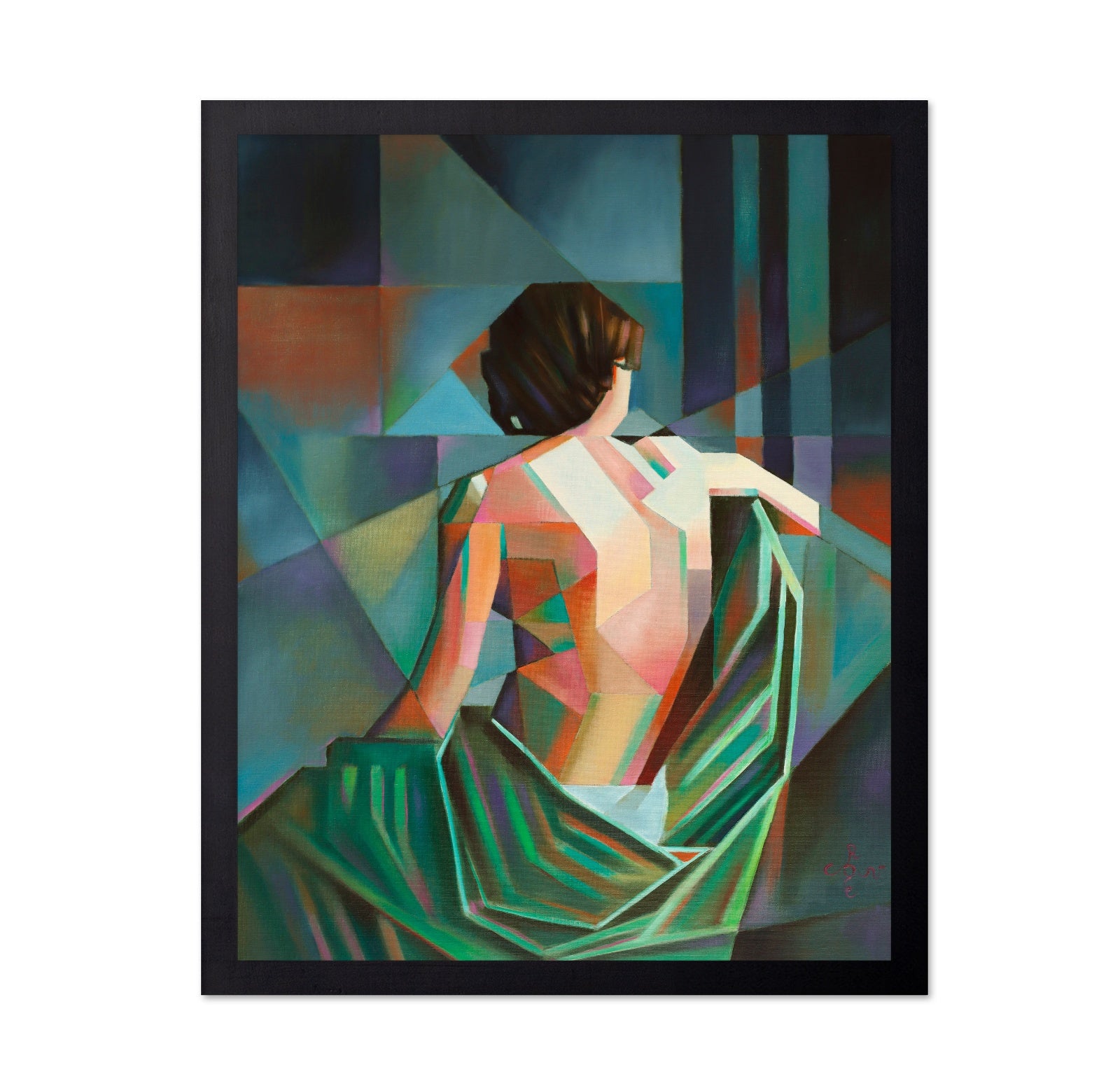 Geometric Seated Figure