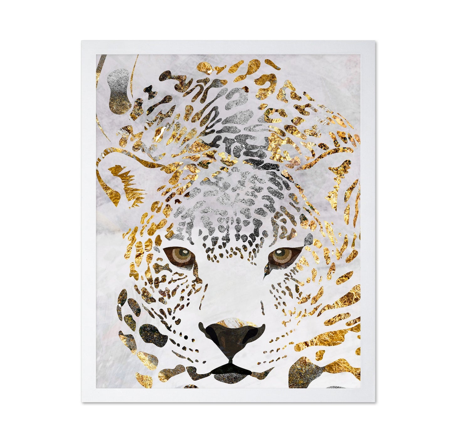 Golden Leopard Face