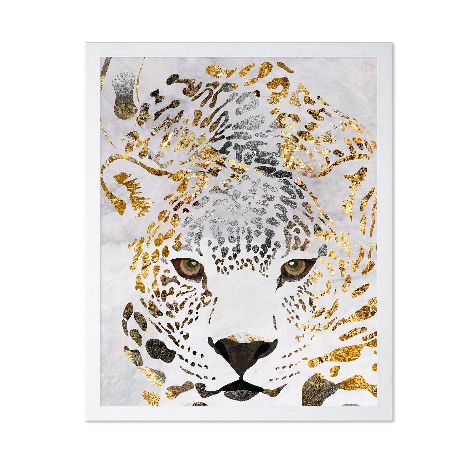 Golden Leopard Face