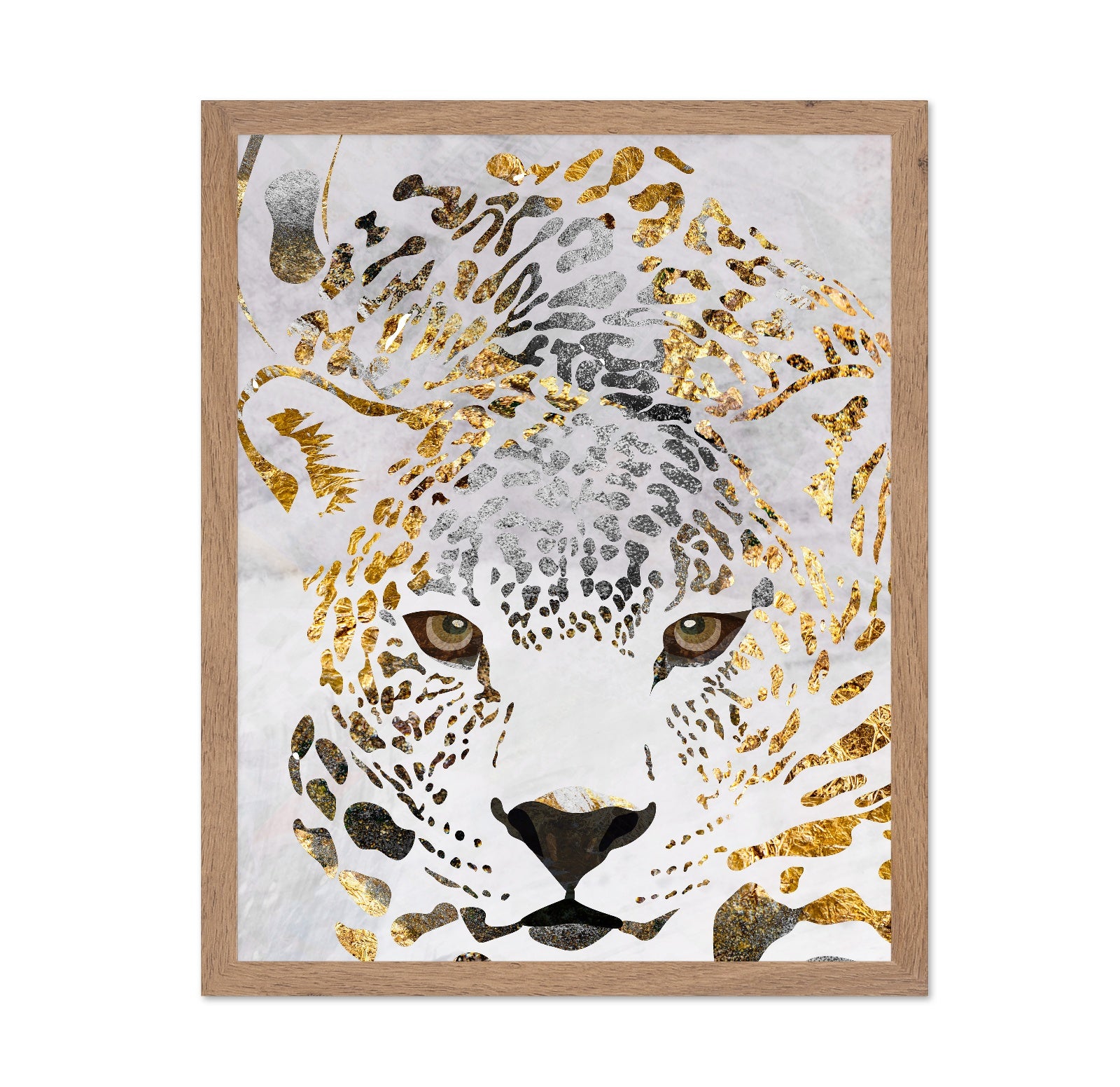 Golden Leopard Face