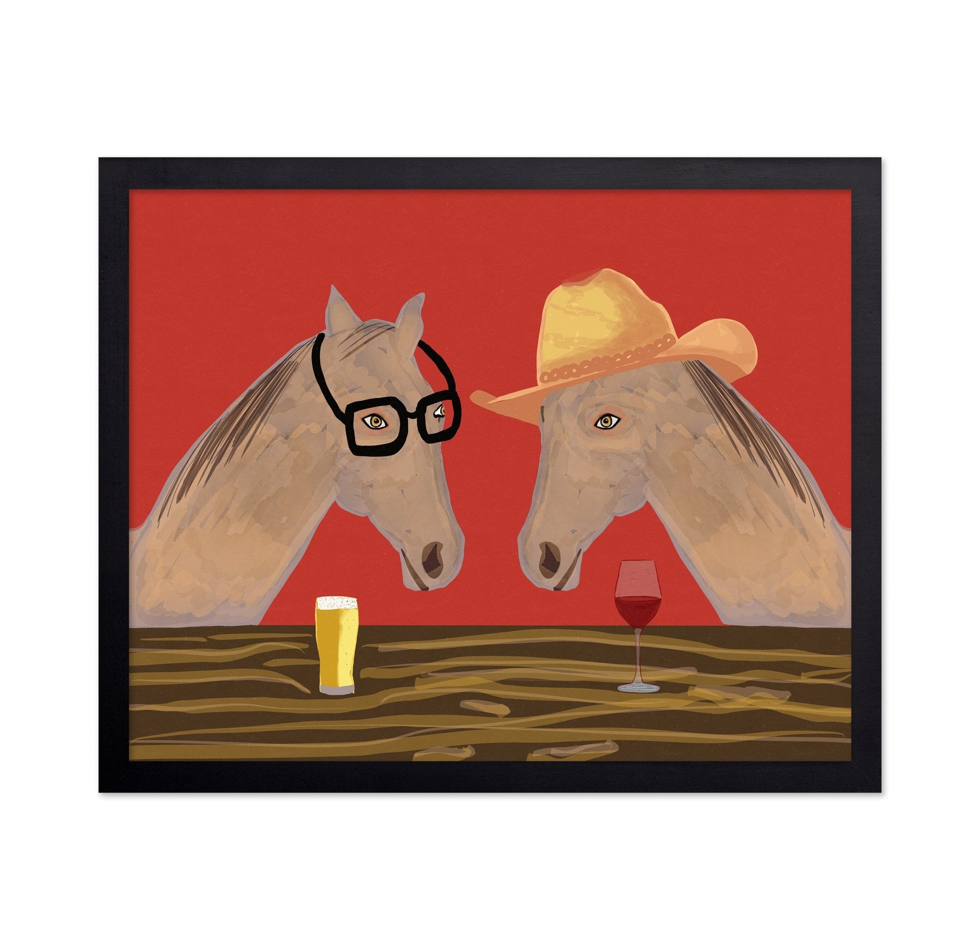 Horses At Bar
