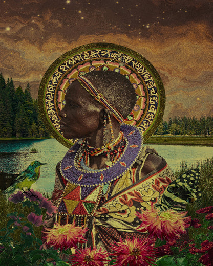 Beaded Tribal Portrait