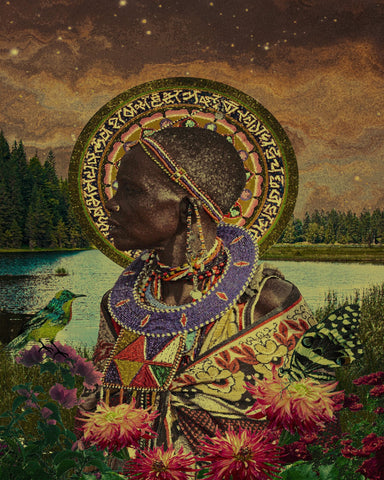 Beaded Tribal Portrait
