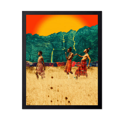 Tribal Walk At Sunset