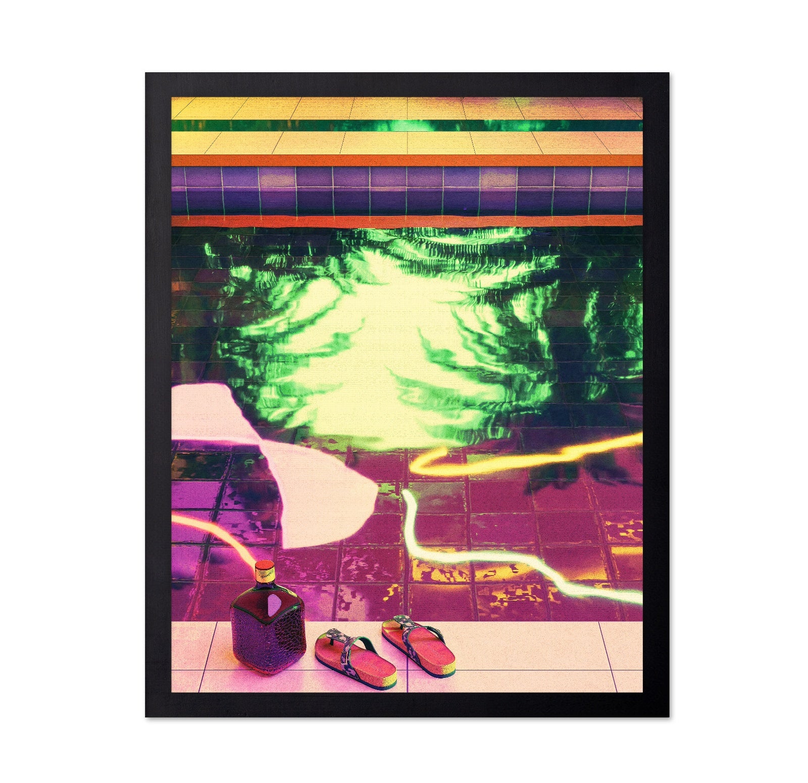 Neon Pool Reflection