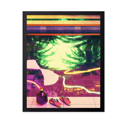 Neon Pool Reflection
