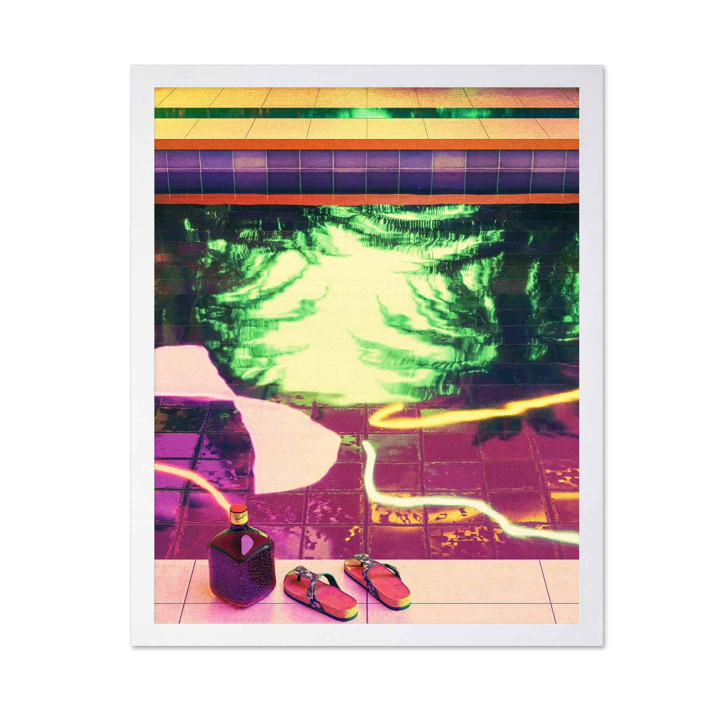 Neon Pool Reflection