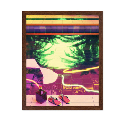 Neon Pool Reflection