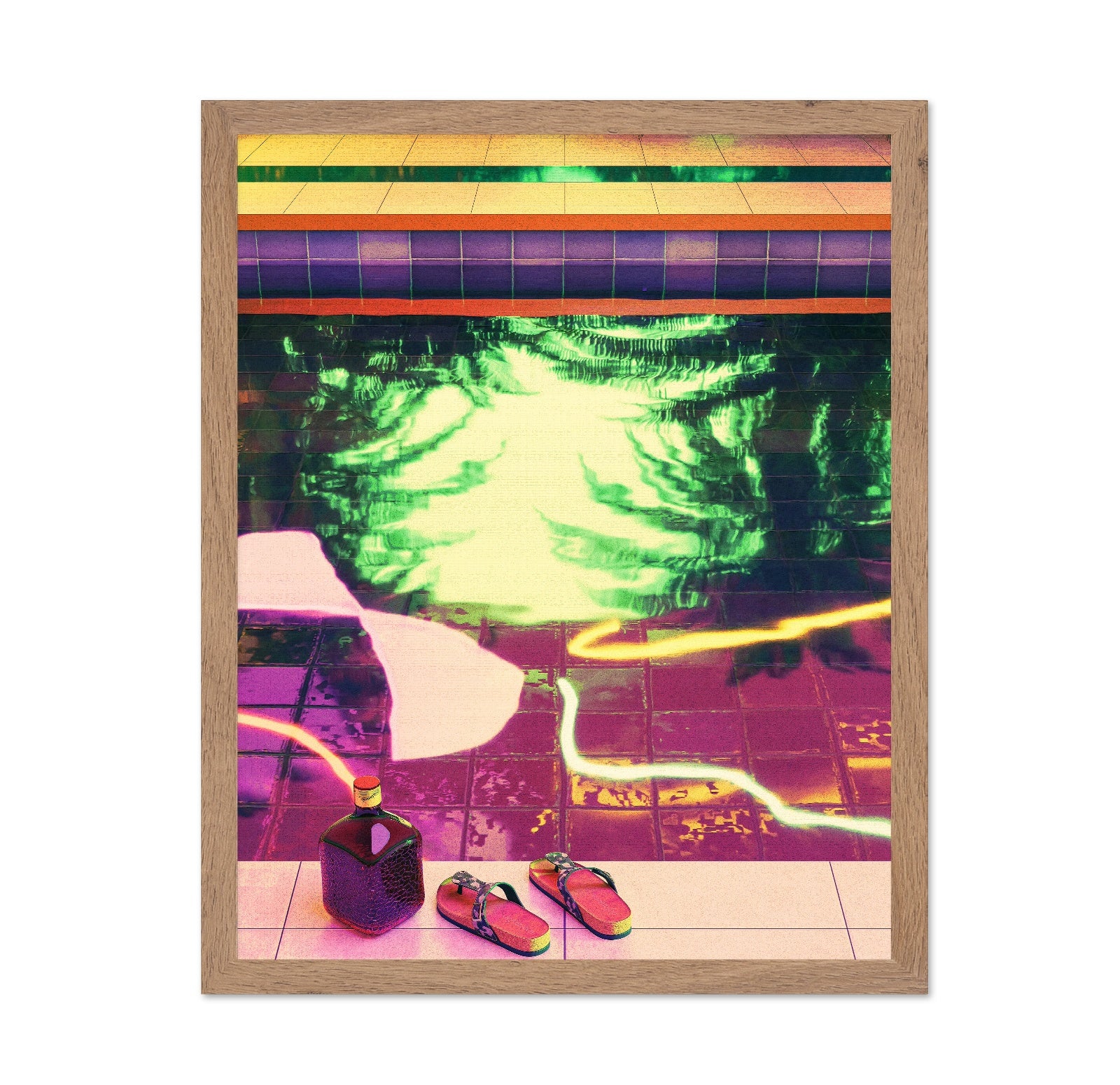 Neon Pool Reflection