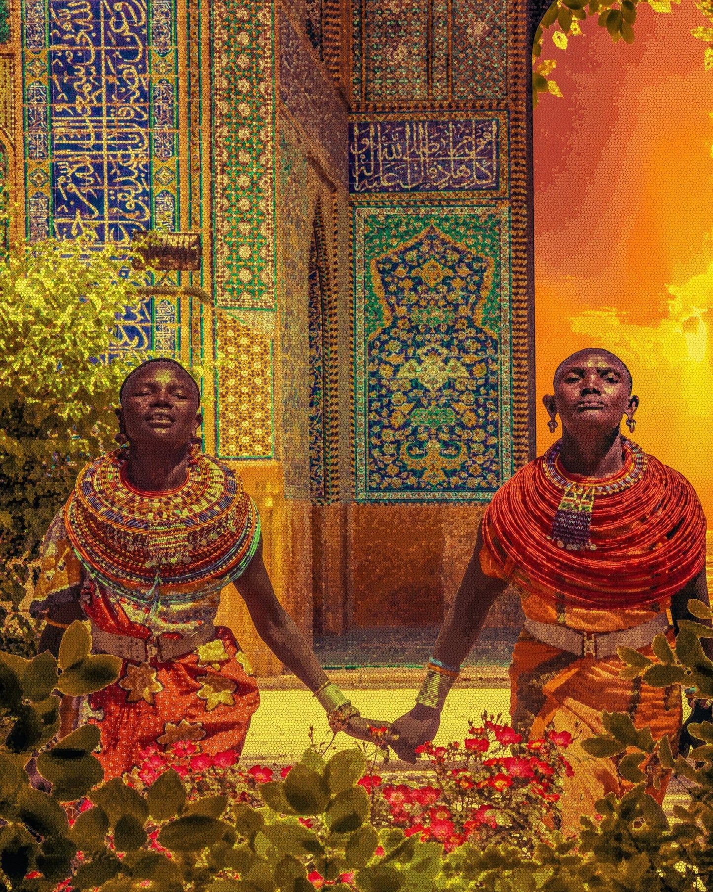 Cultural Mosaic Scene