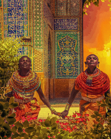 Cultural Mosaic Scene