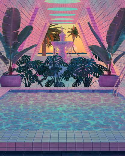 Neon Pool Oasis