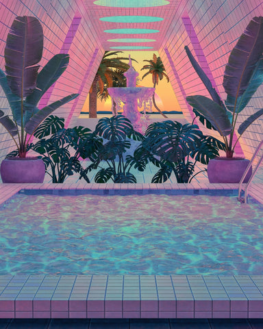 Neon Pool Oasis