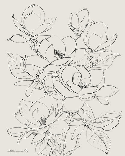 Magnolia Line Bloom