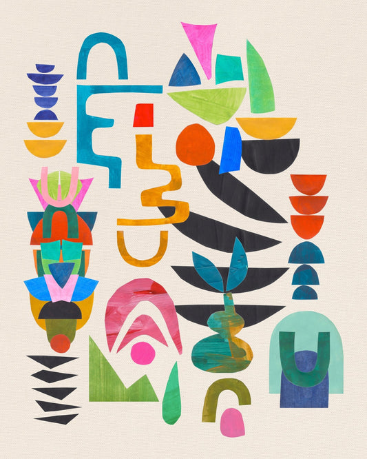 Colorful Abstract Totems