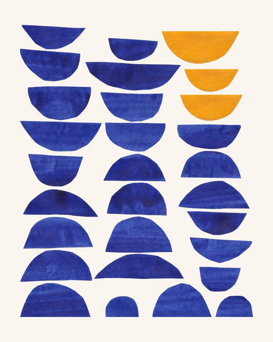Blue Half Shapes