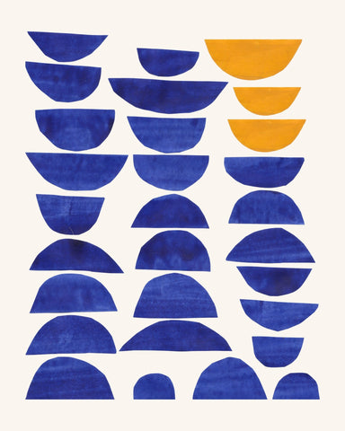 Blue Half Shapes