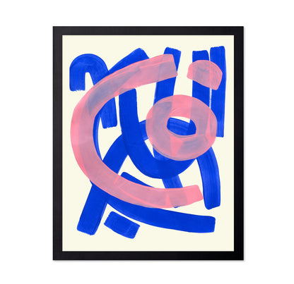 Blue Pink Brush Shapes