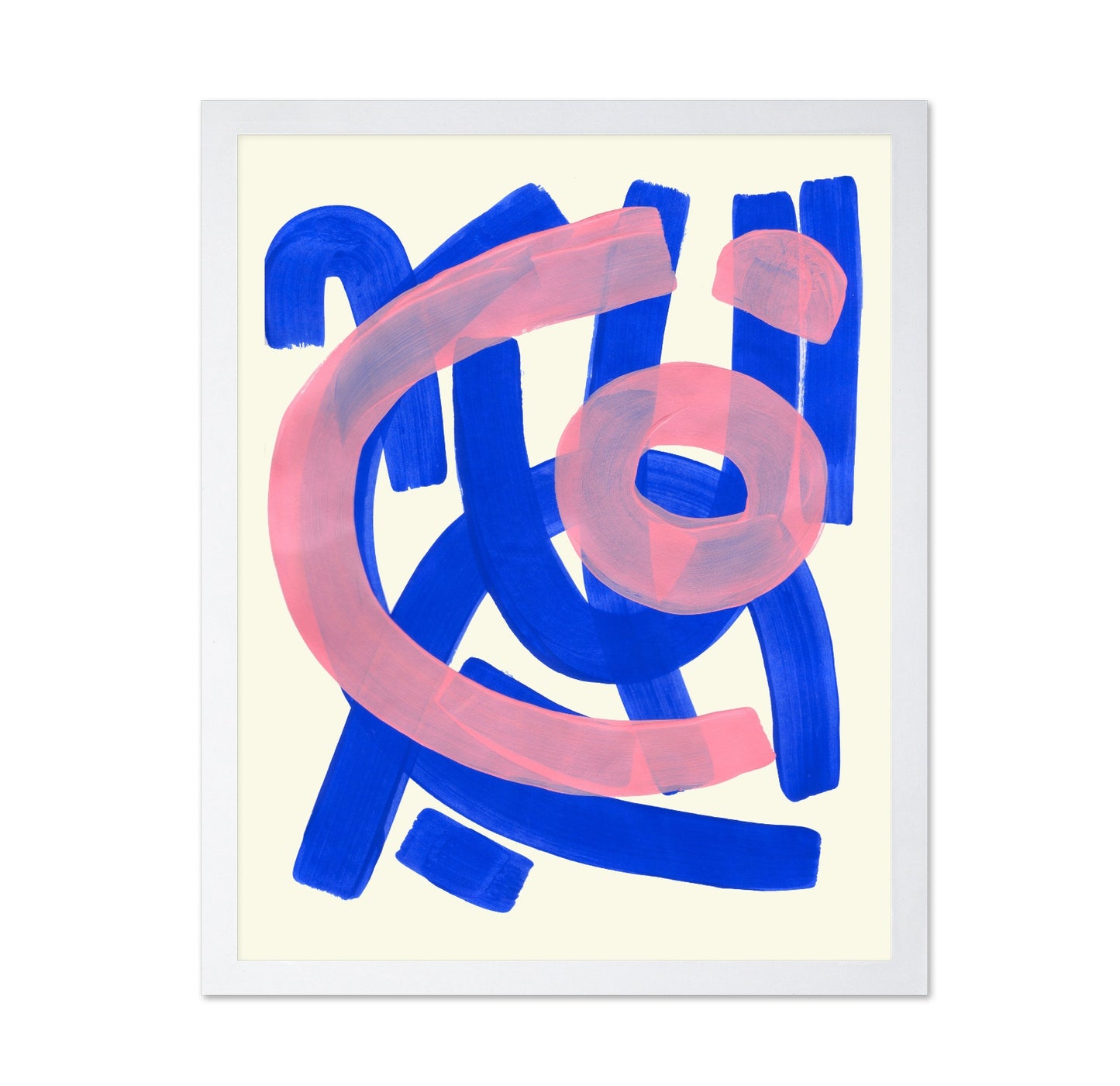 Blue Pink Brush Shapes