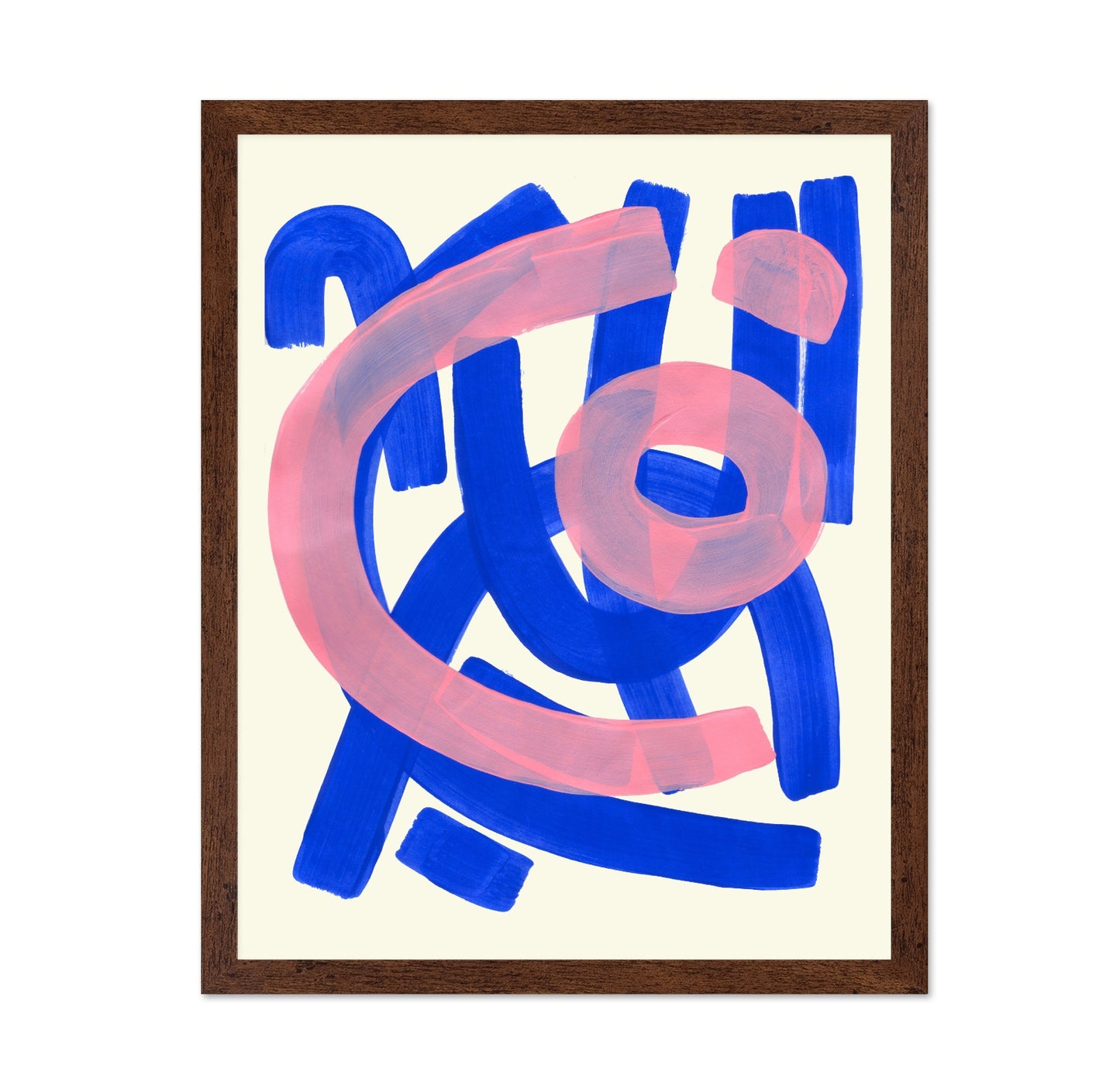 Blue Pink Brush Shapes