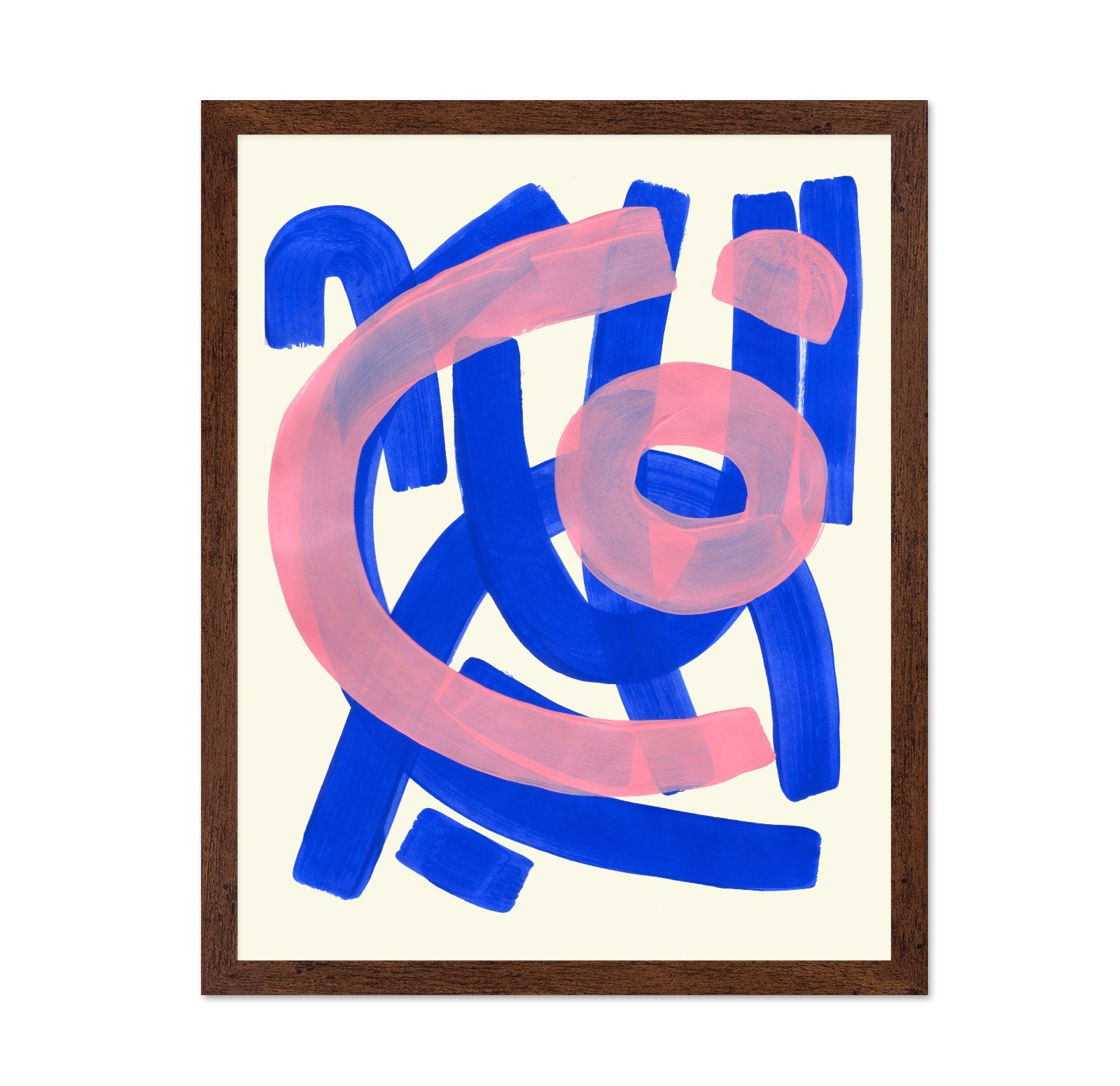 Blue Pink Brush Shapes