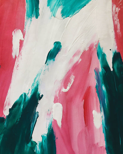 Teal Pink Brush Flow