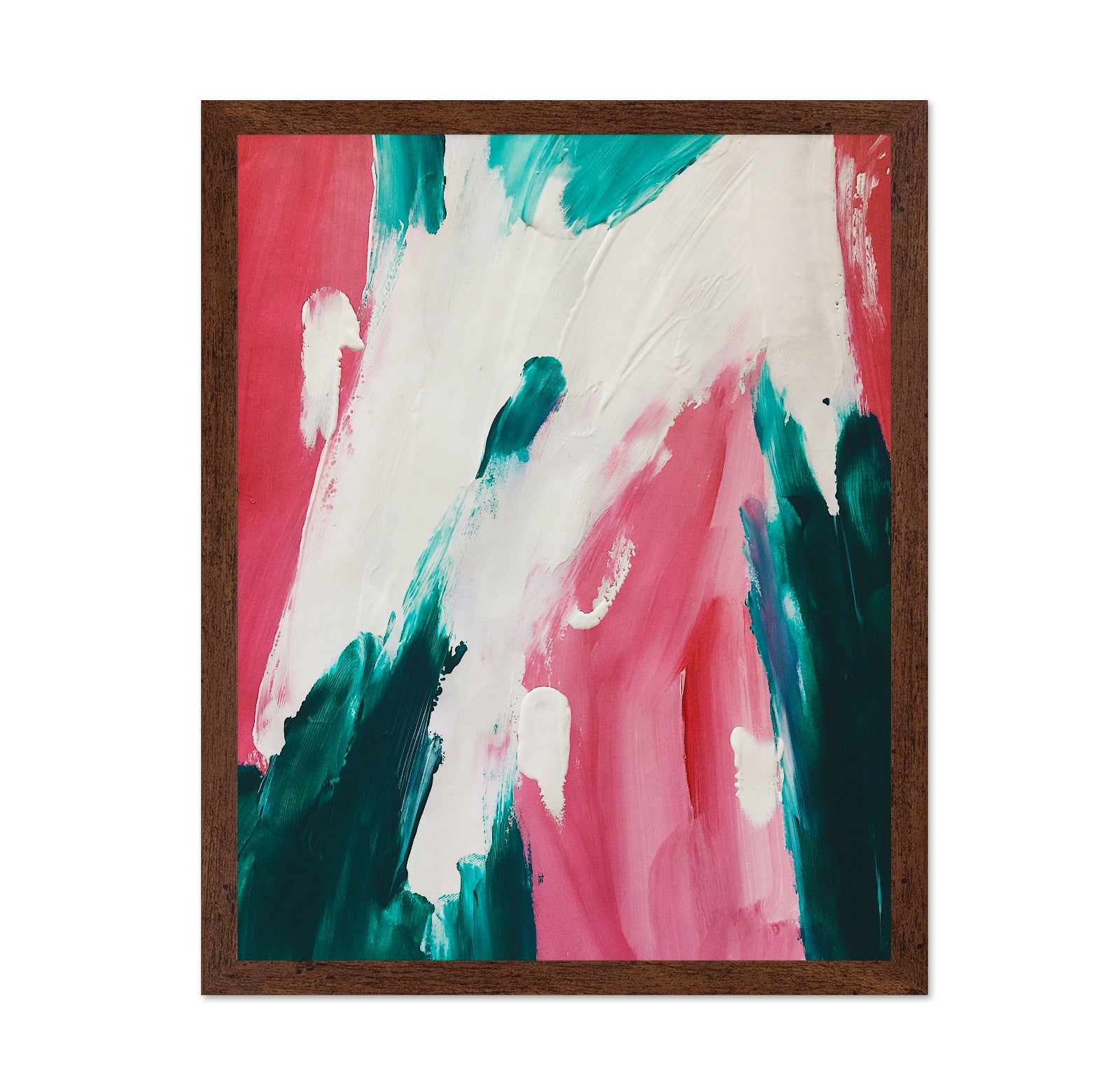 Teal Pink Brush Flow