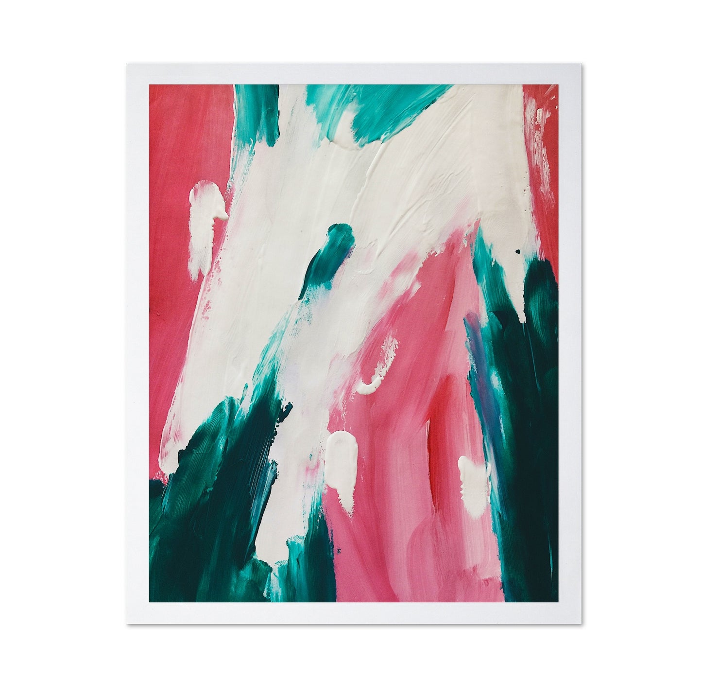 Teal Pink Brush Flow