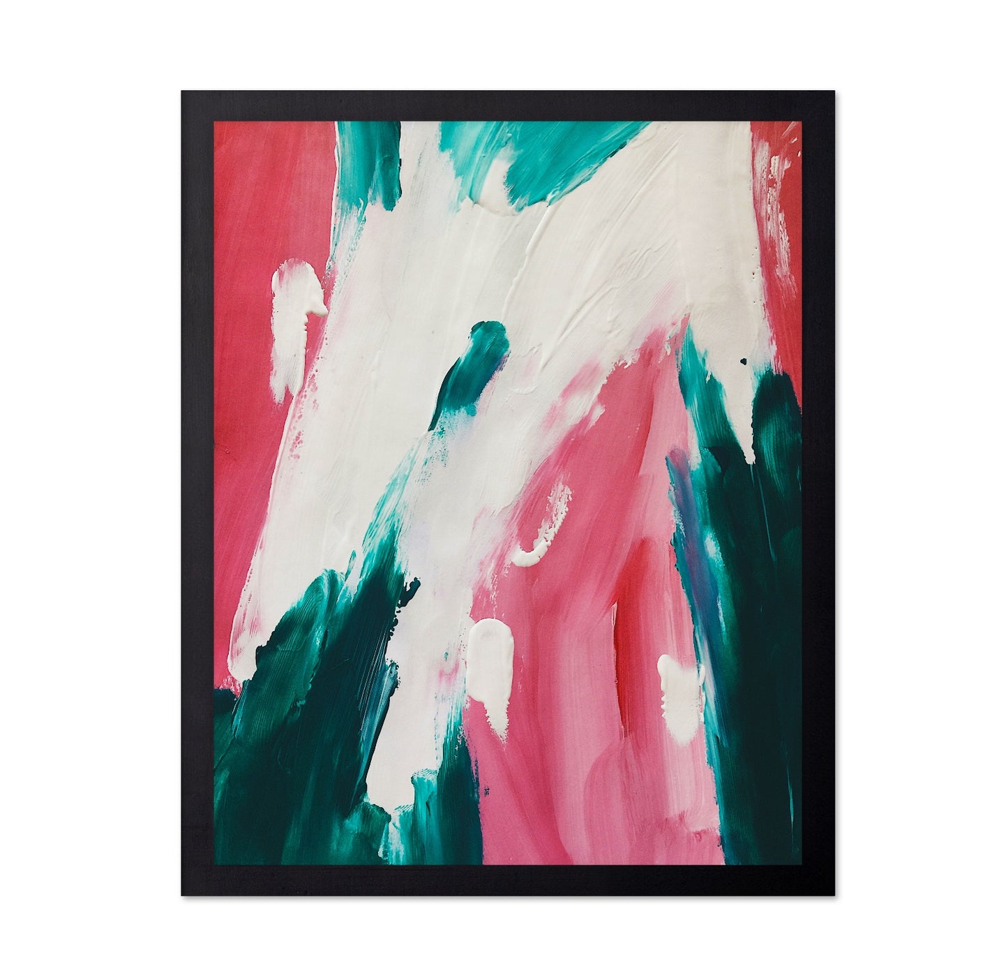 Teal Pink Brush Flow