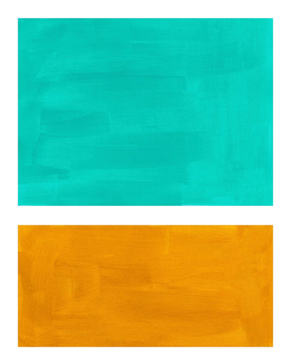 Teal Ochre Panels