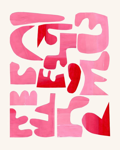 Pink Shape Collage