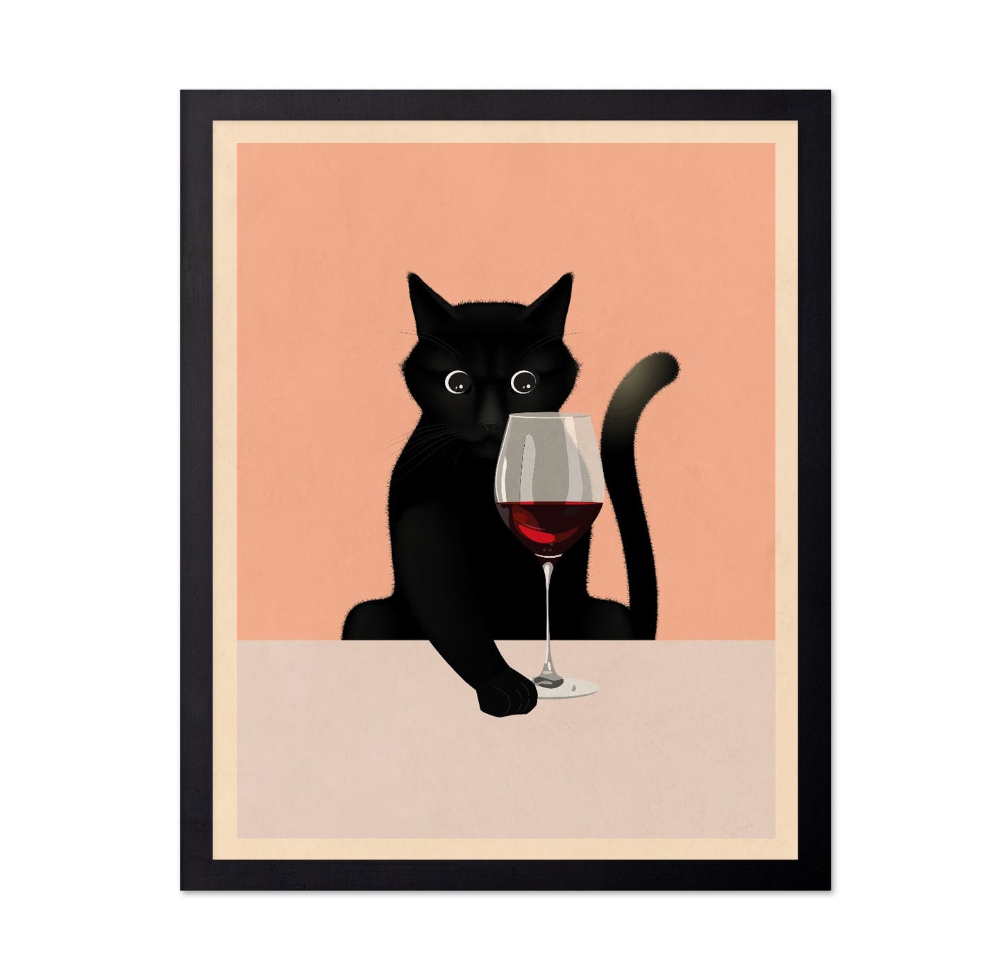 Cat With Wine