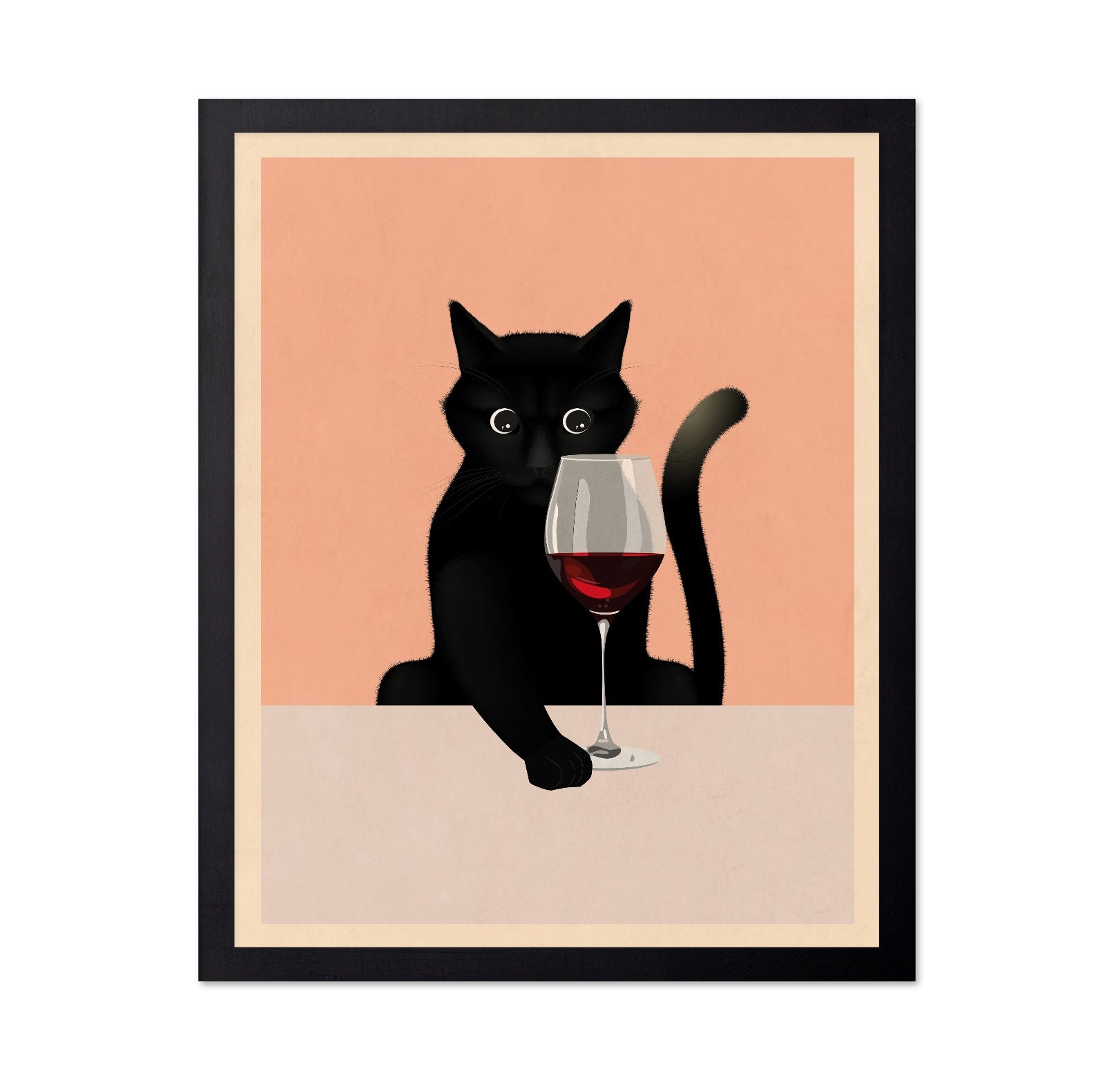 Cat With Wine