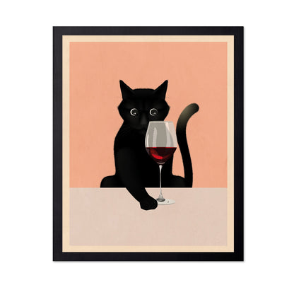 Cat With Wine